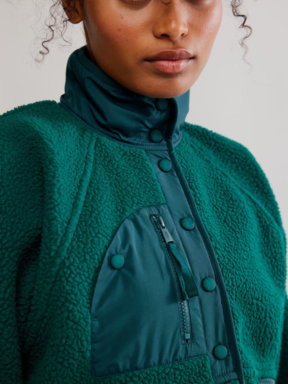 NWT Free People Hit The Slopes Jacket In Evergreen - Picture 5 of 6